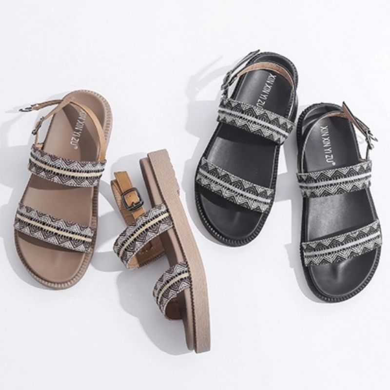 Sandal Wanita Najwa / Sendal Wanita Terbaru / Wedges Sandal Wanita Fashion Korea Trending / Bisa Cod