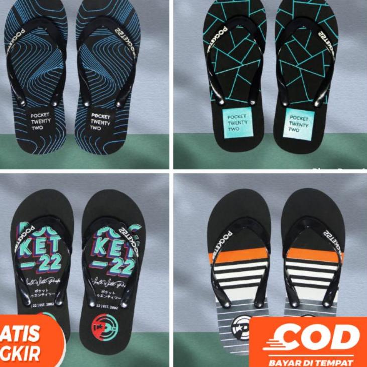 Stok Banyak (BISA COD) SANDAL POCKET22 POCKET 22 SENDAL POKET ORIGINAL DISTRO JEPIT MURAH BESTSELLER