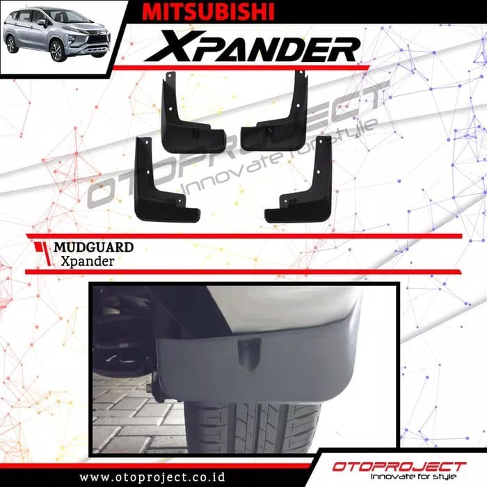 Mudguard / Mud Guard / Karpet Lumpur Hitam Carbon Mitsubisi Xpander