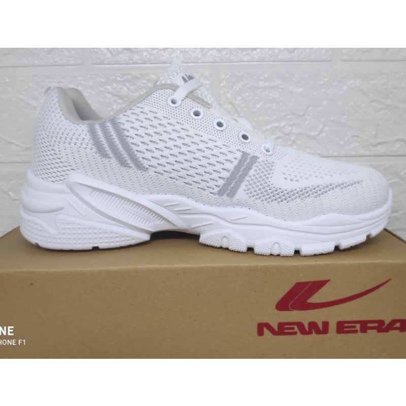 SEPATU SNEAKER NEW ERA LOTUS 37-40 PUTIH ABU Rp 142900 buat kerja , olahraga, dll