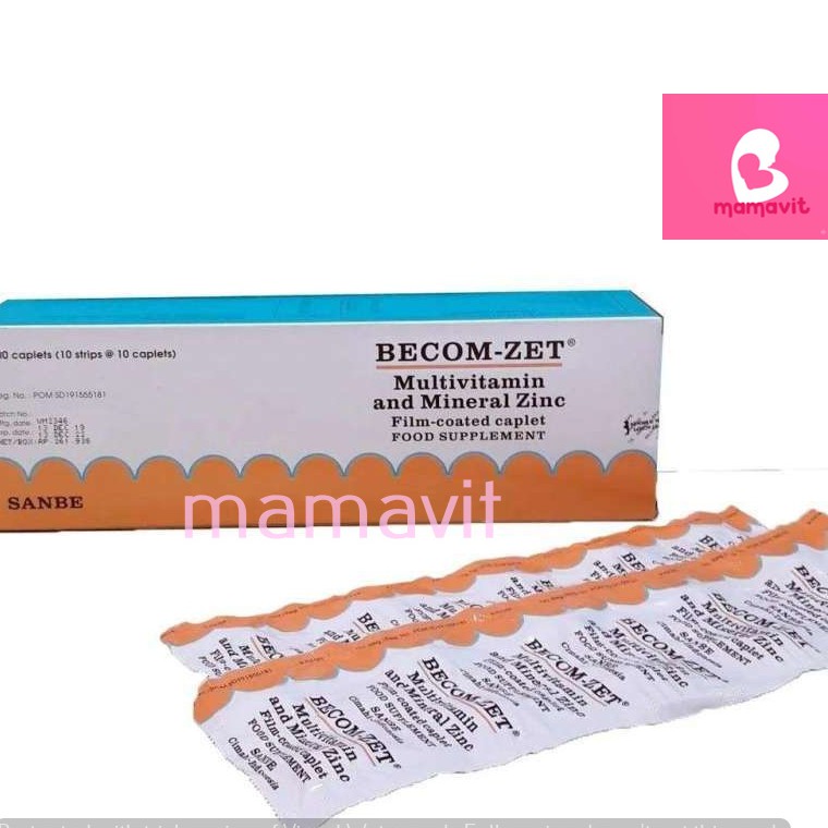 becomzet/becom zet multivitamin vit c 750 mg zinc