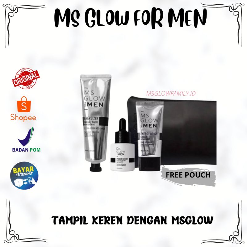 MS GLOW FOR MEN PAKET BASIC ORIGINAL | MS GLOW FOR MEN 3IN1 | MS GLOW FOR MEN TERMURAH