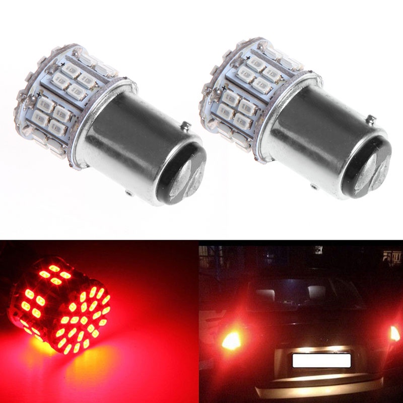 Cre 1PC Lampu LED 50smd 1157 BAY15D 1206 DC 12V Warna Merah Untuk Stop Lamp Mobil