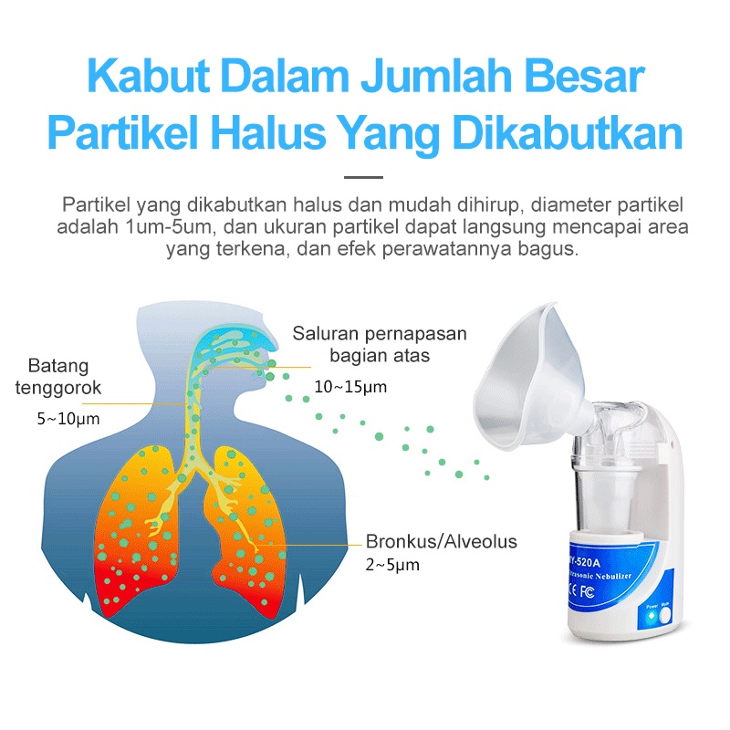 Nebulizer Inhaler Alat Terapi Pernafasan Ultrasonic Inhale Nebulizer Bantu Asma MY-520A Inhaler Nebulizer Anak  Lansia Bayi Alat Kesehatan
