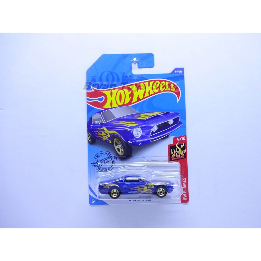 Hot Wheels 68 SHELBY GT500 Biru Tampo Api