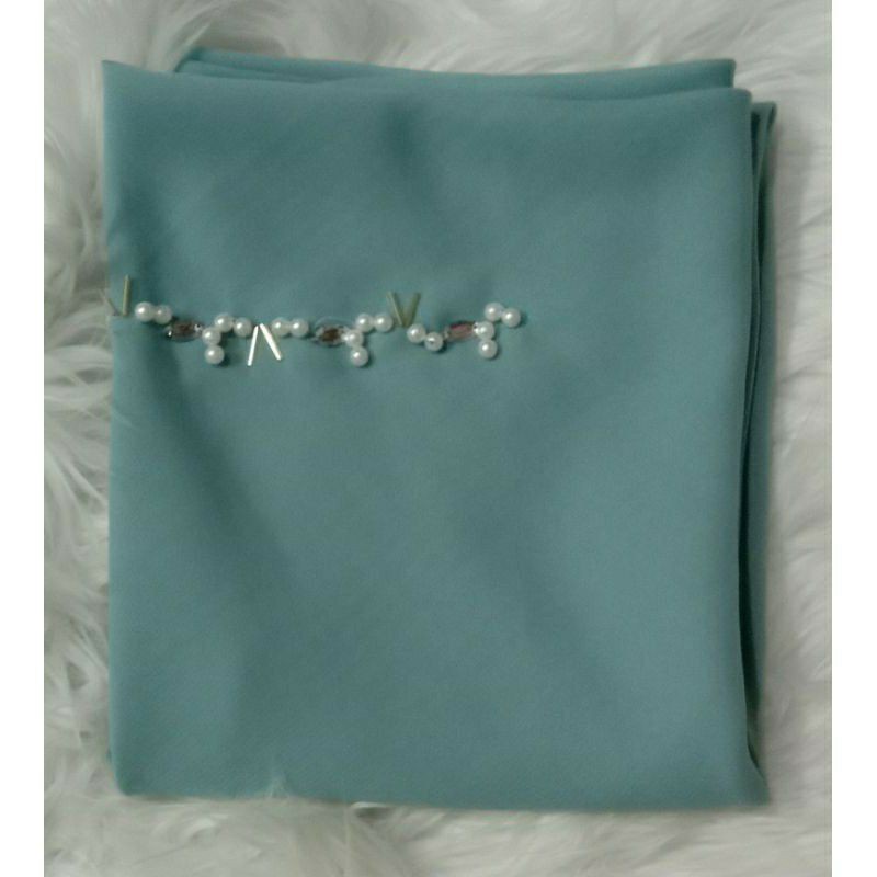 SEGI EMPAT Bellasquare BANDO payet /Jilbab Segiempat Bella Square  Payet-Biru laut