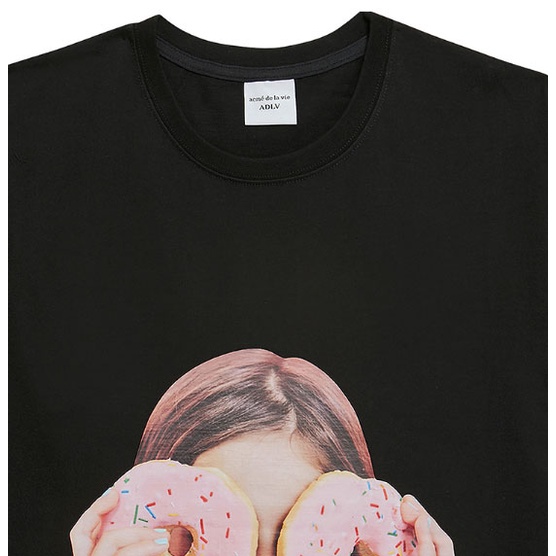 ADLV Girl Baby Face Donuts Tee Black 1 100% Authentic