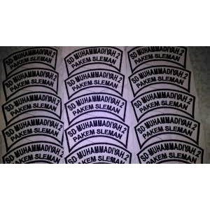 bordir badge lokasi sekolah