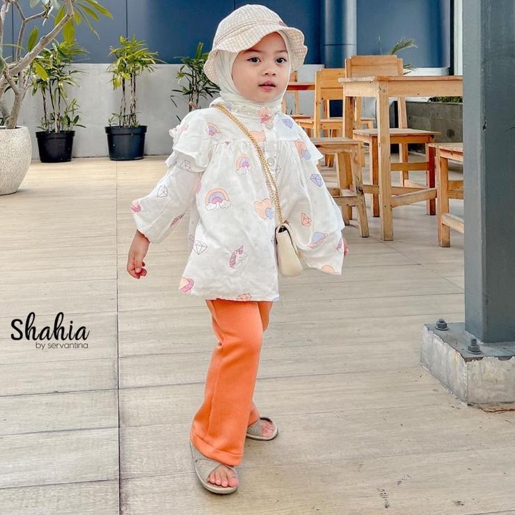 Viral SHAHIA - Unicorn Oneset Setelan Celana Anak