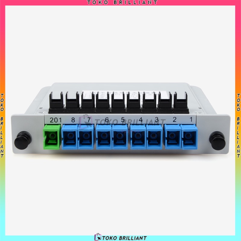 [Bisa COD] Passive Splitter PLC BOX spliter FO 1:8 SC UPC Fiber Optik Pasif Spliter FO FTTH SC UPC