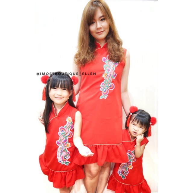 imoet.boutique - Dress CNY Imlek sincia cheongsam couple mom & kids (GI0194)