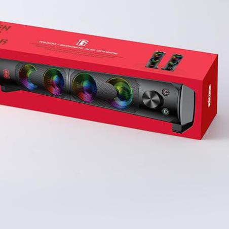 ♪ ROBOT RS300 SPEAKER SOUNDBAR MULTIMEDIA WITH RGB LED SPEAKER PC GAMING ۞
