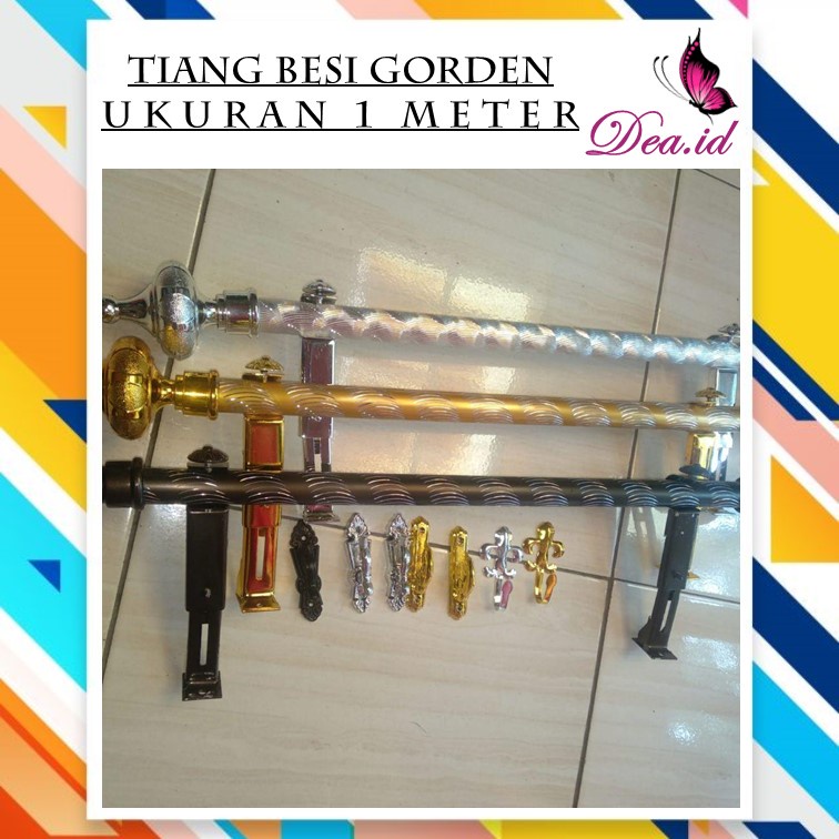 [DEASHOP] [125 &amp; 175 CM] BATANG GORDEN FULLSET BATANG ROLLET GORDEN SOKA GOLD  SILVER BLACK ULIR KRISTAL - FULLSET TIANG GORDEN