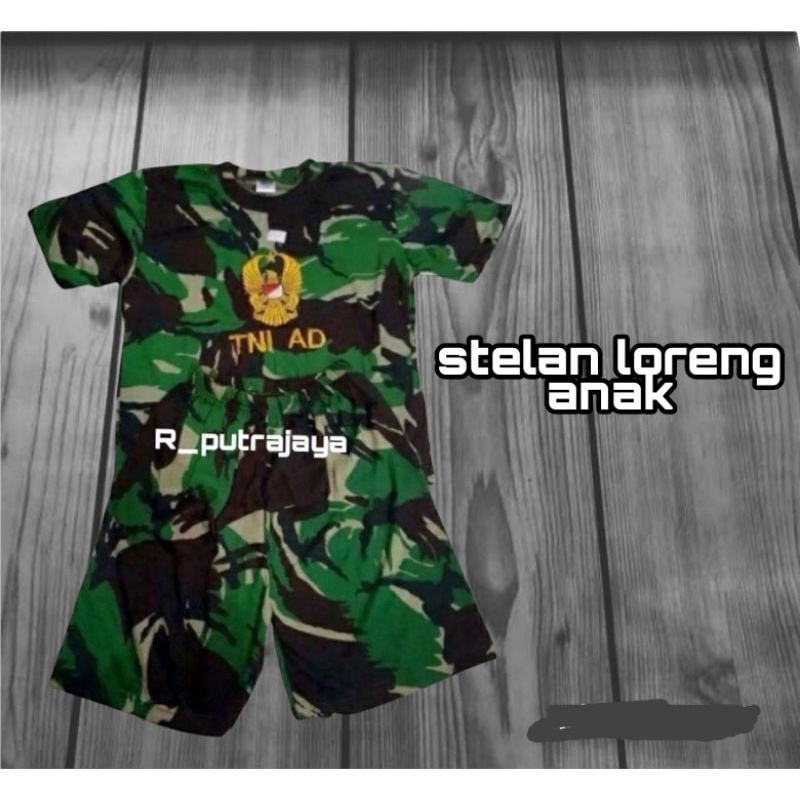 kaos loreng anak malpinas pendek/stelan loreng anak/