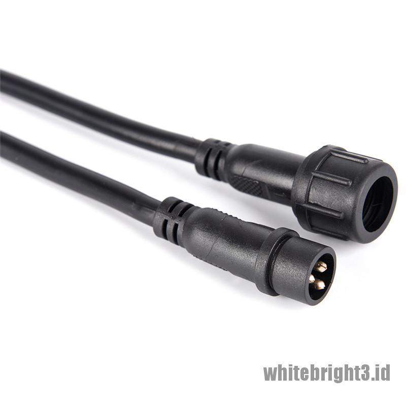 &lt; White3 &gt; Kabel Konektor Lampu LED 3-pin AC 18AWG Anti Air IP65