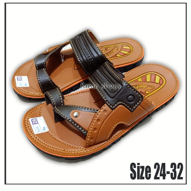 Contest 24-33 / Sandal Selop Santai Formal Anak Laki / Sandal Imitasi Kulit Anak Laki