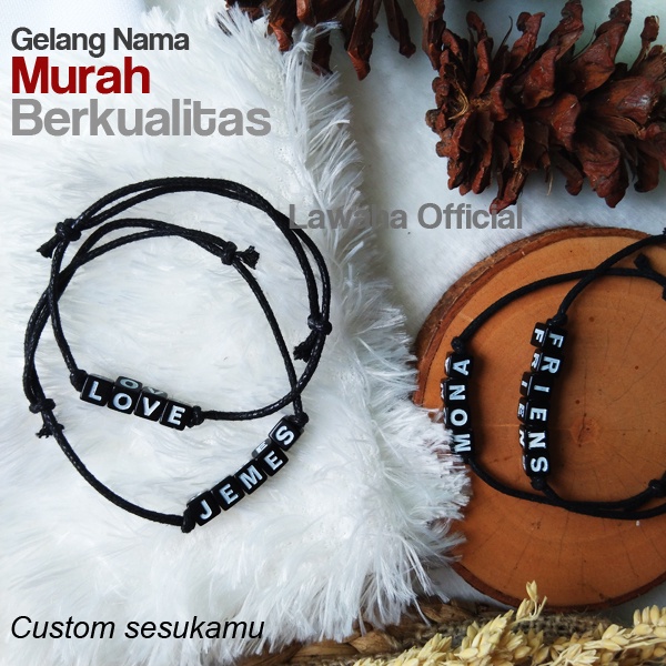 GELANG NAMA GELANG INISIAL CUSTOM MURAH | GELANG CUSTOM NAMA  GELANG CUSTOM GELANG COSTUM GELANG MURAH GELANG HURUF GELANG INISIAL HURUF GELANG HITAM INISIAL  GELANG MURAH GELANG PRIA GELANG WANITA GELANG TANGAN GELANG KOREA