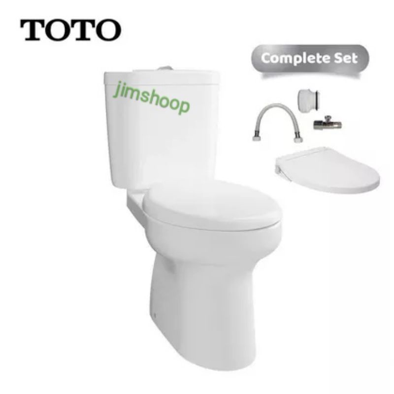 closet duduk toto cw420j eco washer set / Toto CW420J/SW420JP+TCW07S Closet Duduk Eco Washer