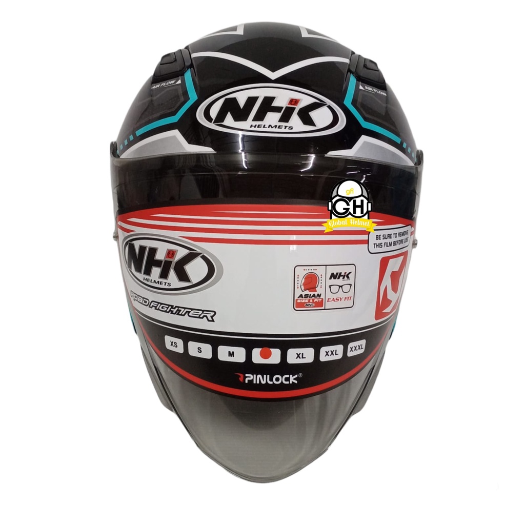 NHK HELM S1 GP PRO REVENGE SPEED BLACK TOSCA GPPRO DOUBLE VISOR DD-RING