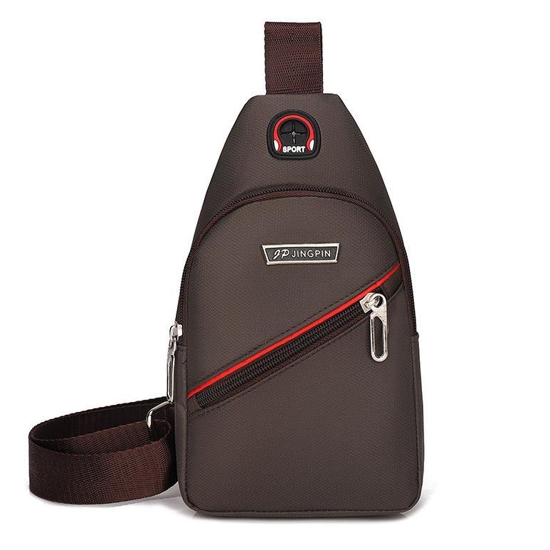 Mini tas baru bahu Tas dada pria santai kanvas kain Oxford Kantong portabel santai kecil motor Tas [