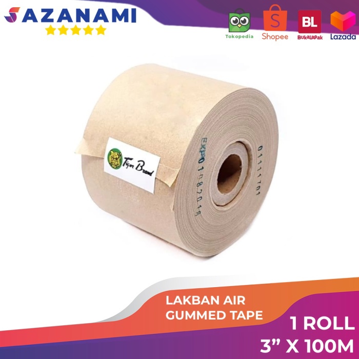 

Diskon Lakban Air 3" Inch X 100M Gummed Tape Tiger Craft Paper Kraft Tape Diskon