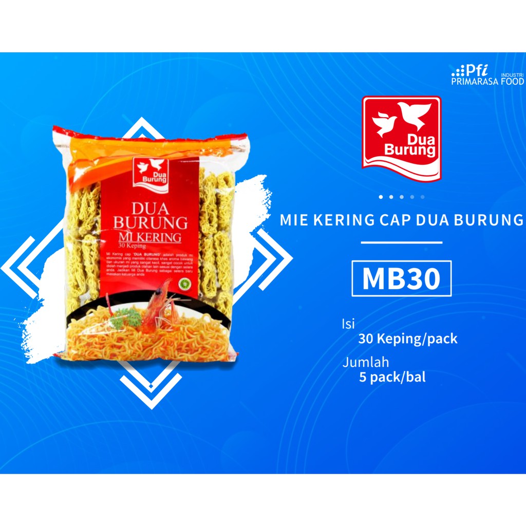 

MIE TELUR KERING DUA BURUNG 30KEPING 805GR