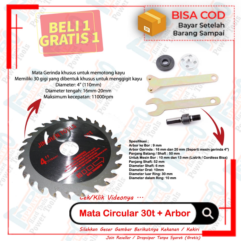 Adaptor Arbor Spindle Grinder Listrik Converter Konverter Sirkel Circle Bulat Tajam Mesin Bor Ke Ger