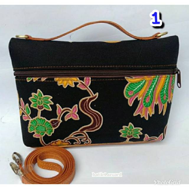 Tas wanita batik kombinasi kulit