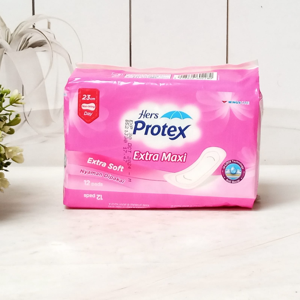 Hers Protex Extra Maxi Extra Soft 12 pads Pembalut Non Wing