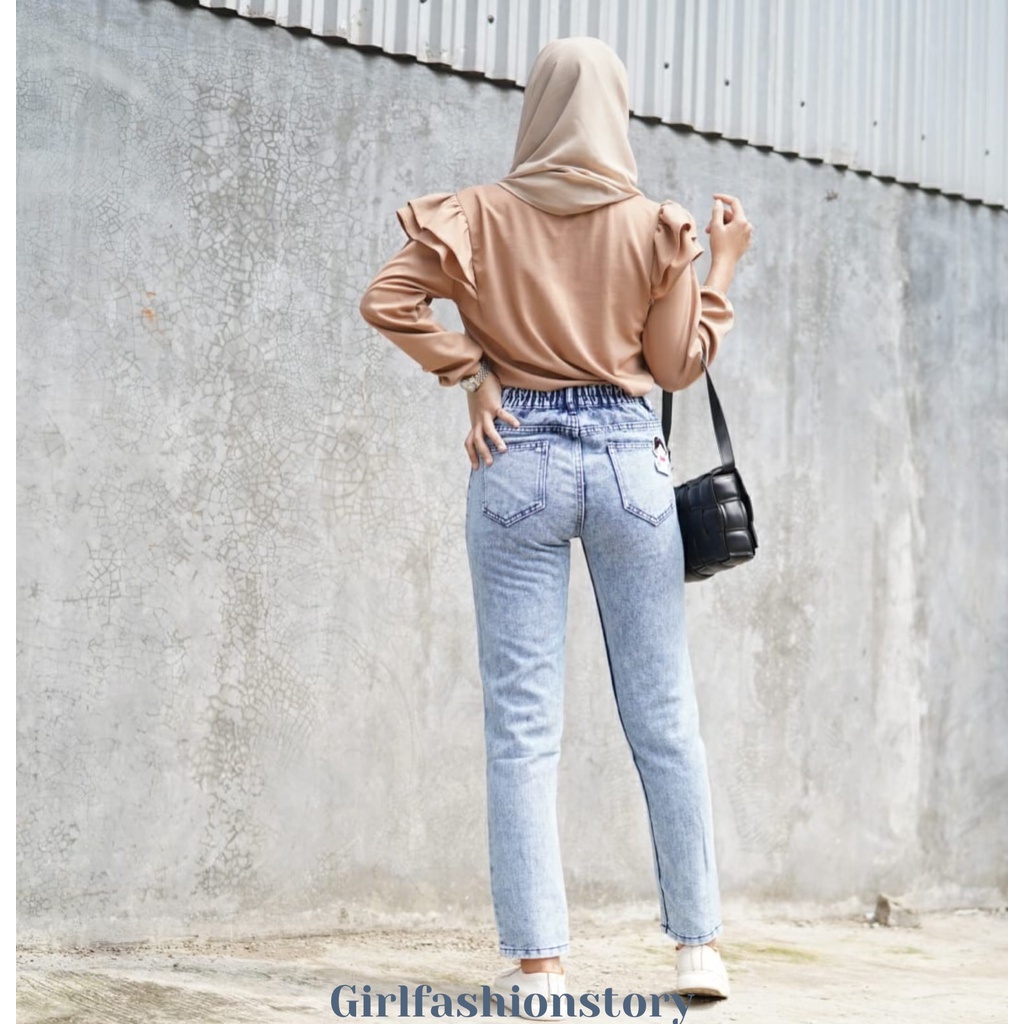 GFS HIGHWAIST MOM JEANS BREAK FREE BOYFRIEND JEANS KARET