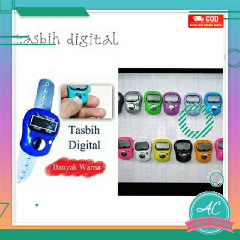 Tasbih digital LCD mini elektrik alat mesin penghitung hitung angka digital with LED LCD display screen