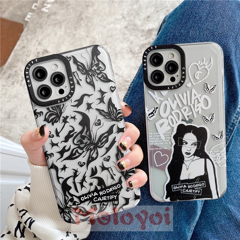 Soft Case TPU Transparan Motif Gadis Kupu-Kupu Untuk IPhone 13 12 11 Pro MAX XR X 6 6S 7 8 Plus SE 2020 XS MAX