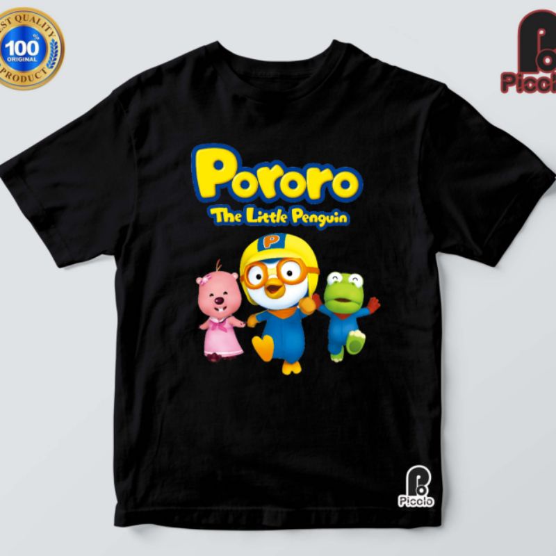 Baju Kaos ANAK DAN DEWASA PORORO COUPLE (FREE NAMA)