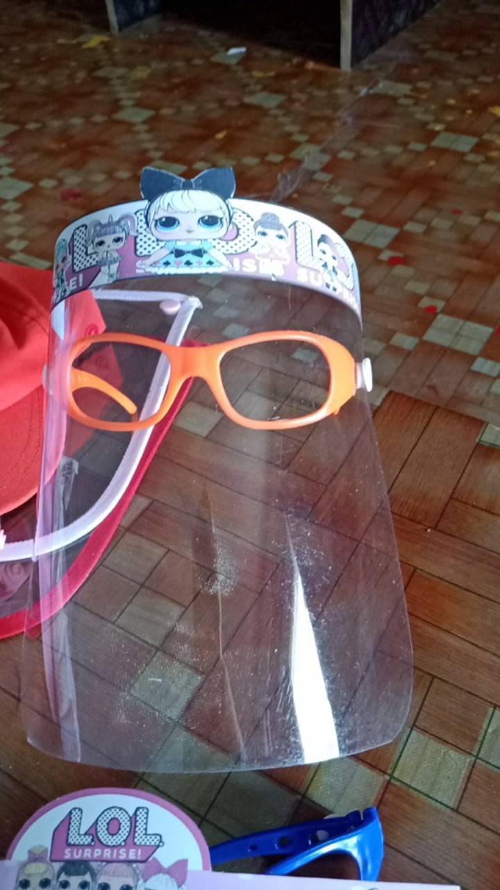 Kacamata Anak Face Shield Karakter Anti Virus