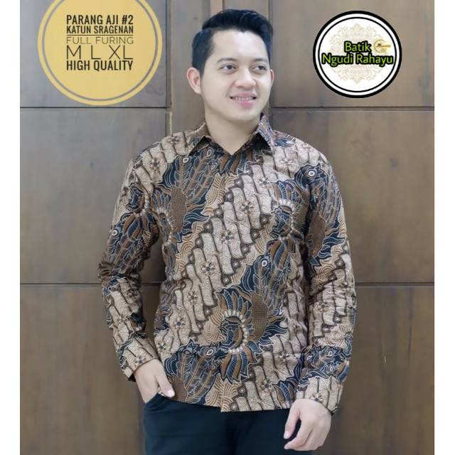 Kemeja Batik Batik Lengan Panjang PARANG AJI #2 Lapis Furing