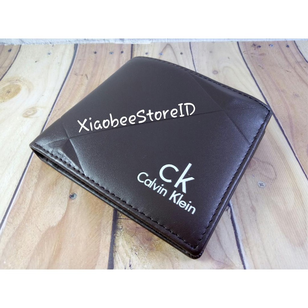 Dompet Kulit Asli Pria Tidur Import CK 63158 Coklat