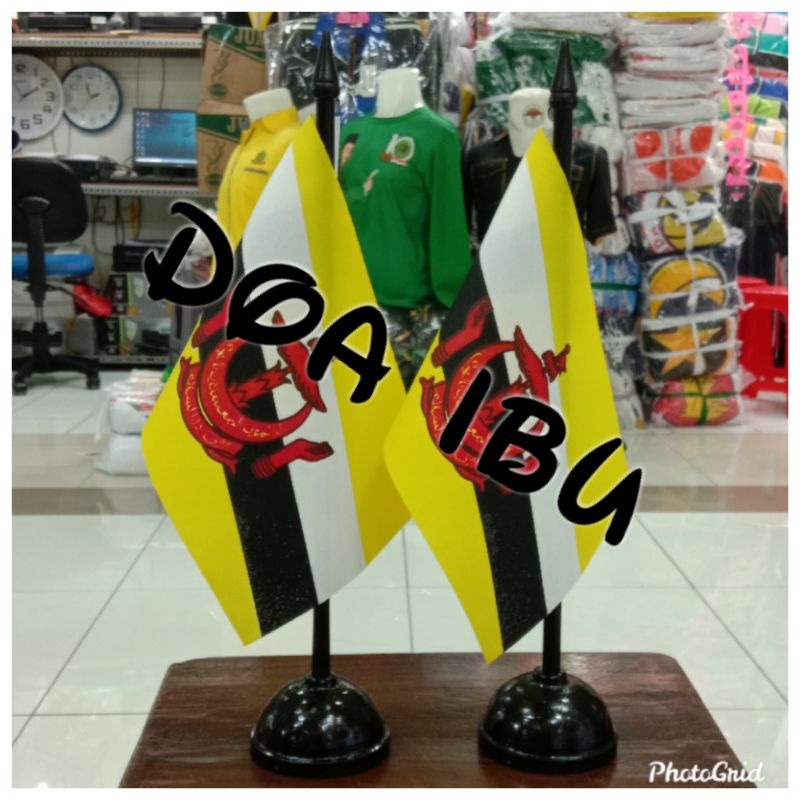 

best seller tiang kayu meja+bendera BRUNEI DARUSSALAM ready stock
