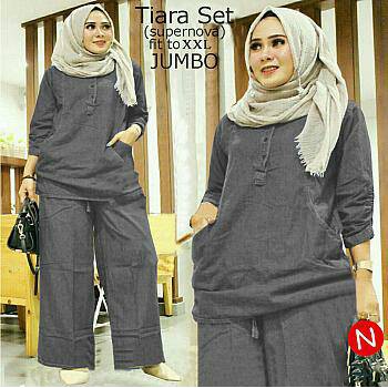 BOOM  SETELAN TIARA JUMBO L, XL, XXL, XXXL, 4XL/Best Seller/ Stelan Wanita Jumbo MUSLIM/ BAJU MUSLIM