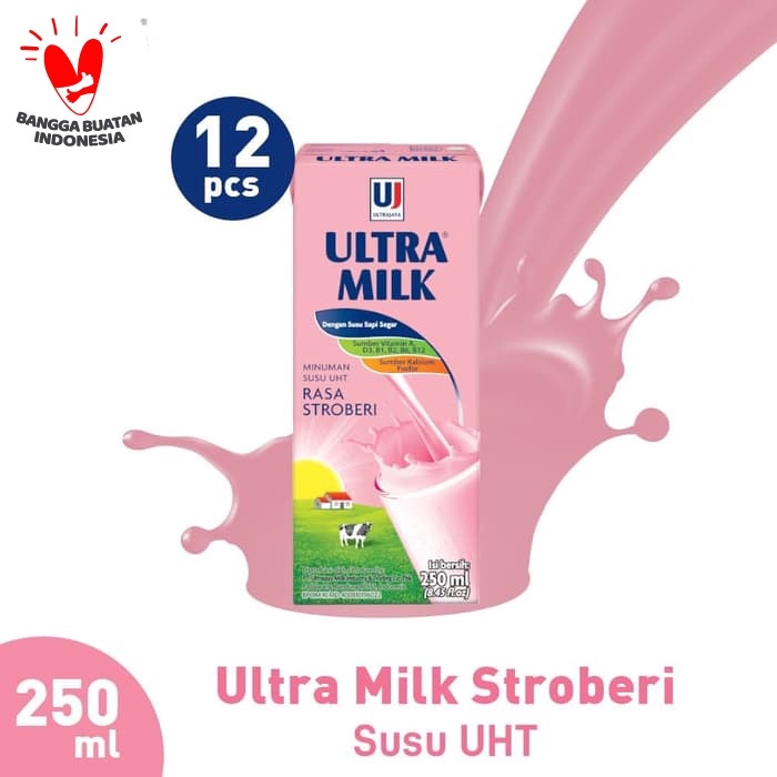 

101bfbb Ultra Milk Susu Uht Stroberi 12X250Ml Xa201As