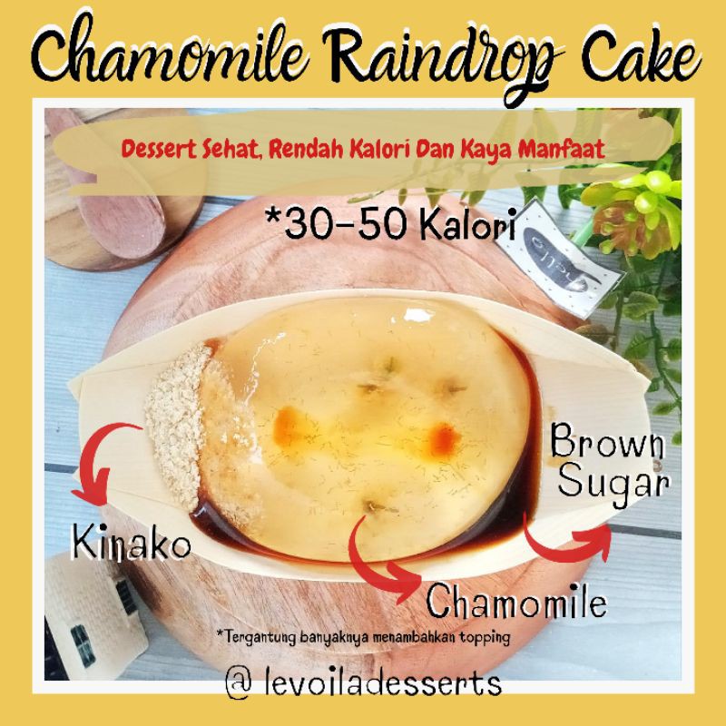 

Chamomile Raindrop Cake Ready to Cook Dessert Sehat