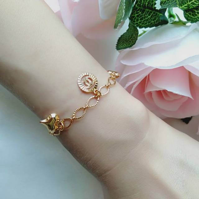 Perhiasan Gelang Lapis Emas imitasi