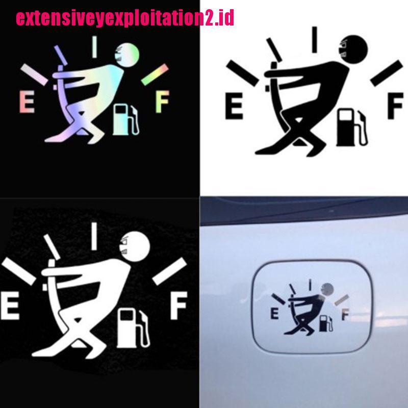 &lt; E2id &amp; &gt; Stiker Vinyl Motif Polos Untuk Tutup Tangki Bensin Motor / Mobil