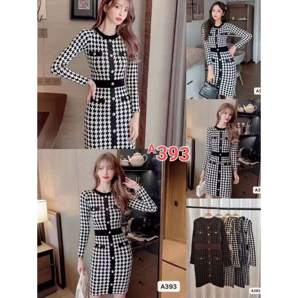 Dress rajut kotak import / Tunik import
