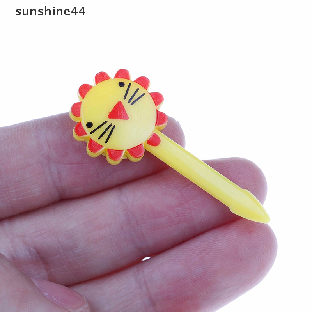 Sunshine 10pcs Garpu Buah Desain Binatang Lucu Untuk Anak