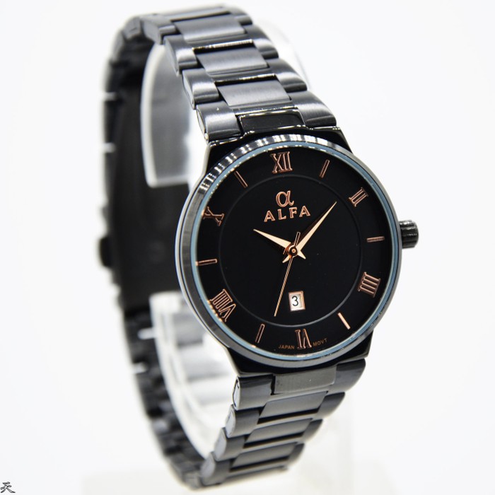 jam tangan / Watch_Id Wanita Original Alfa 88083 Black.