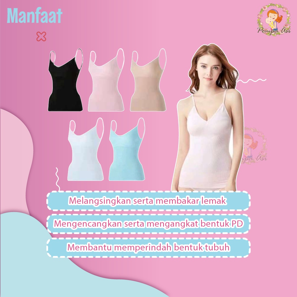 Munafie Korset Tanktop Pakaian Wanita Pelangsing Perut Instant Murah Original By Mallpompaasi