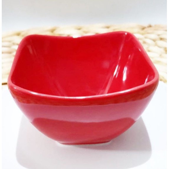 LIMITED MANGKOK MINI KERAMIK WARNA MERAH/BOWL KERAMIK KECIL MERAH