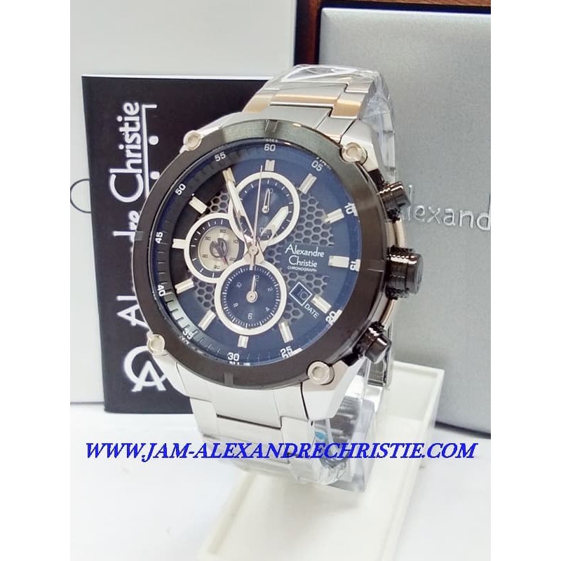 Stok Terbatas Jam Tangan Pria Alexandre Christie Original Ac 6490 Mc Svbl