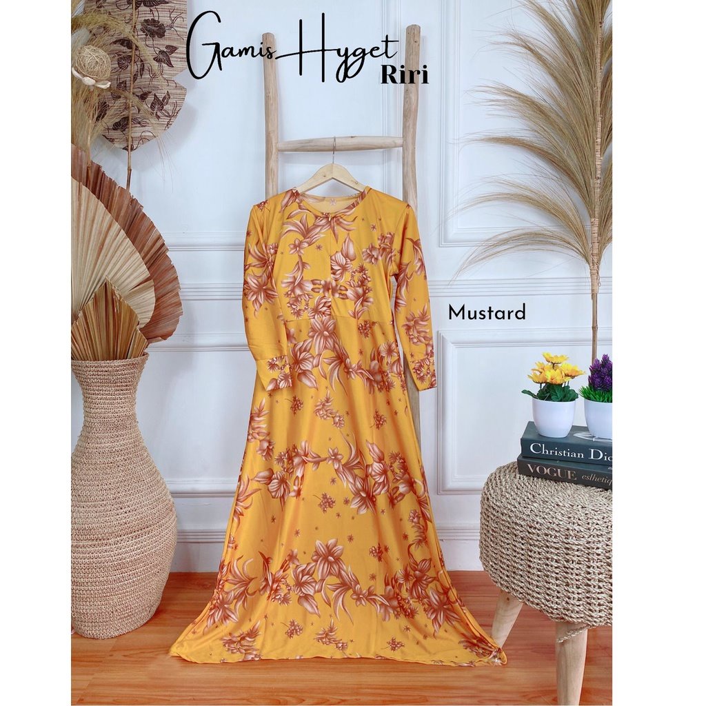 Gamis Hyget Busui Lanjutan Katalog Gamis Murah Gamis Hyget Gamis 30ribuan AH-HY.RIRI BSUI mustar