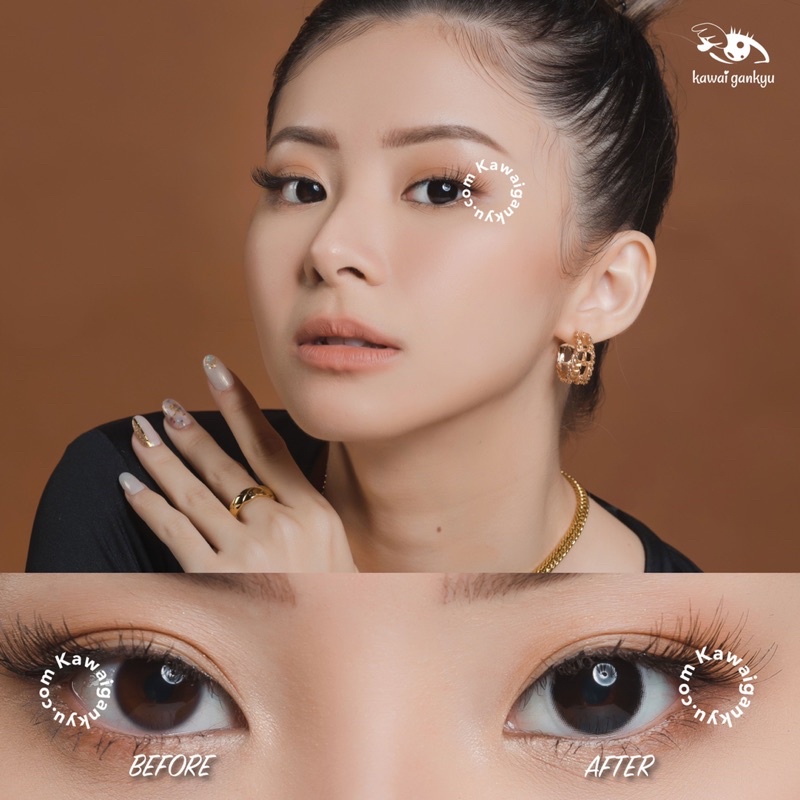 KawaiGankyu Softlens - Mini Elsa Black by Luina (1botol)